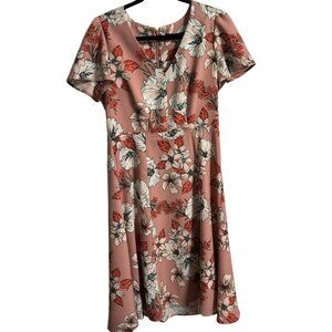 Ivanka Trump Women’s‎ Dress Short Sleeve V Neck Size 6 Cottagecore Barbiecore